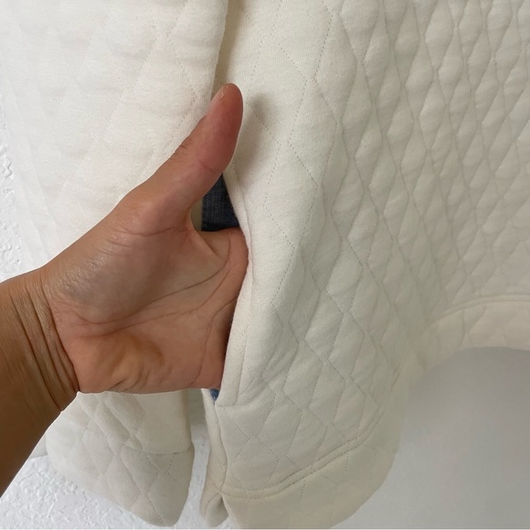 Southern Tide Womens Preppy Quilted Pullover Sweater XS Ivory Classic Coastal - Picture 8 of 16